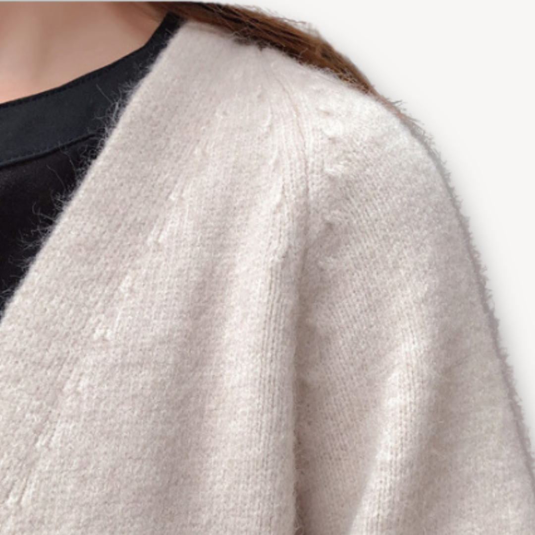 Lennon női hosszú kötött mellény – hosszú ujjú nyitott modell mindennapi viseletre