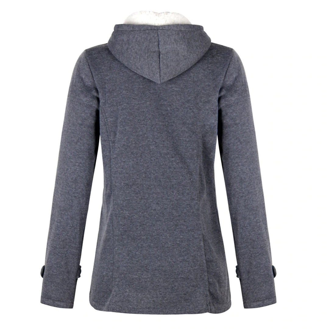 Cappotto invernale lungo da donna Katalina - Elegante, caldo con cappuccio integrato e pratiche tasche