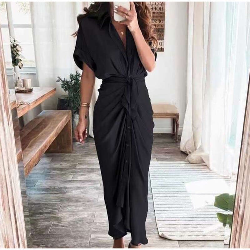 Robe de Soirée Femme Julia – Robe Longue Élégante en Polyester Aéré avec Détails Tendance
