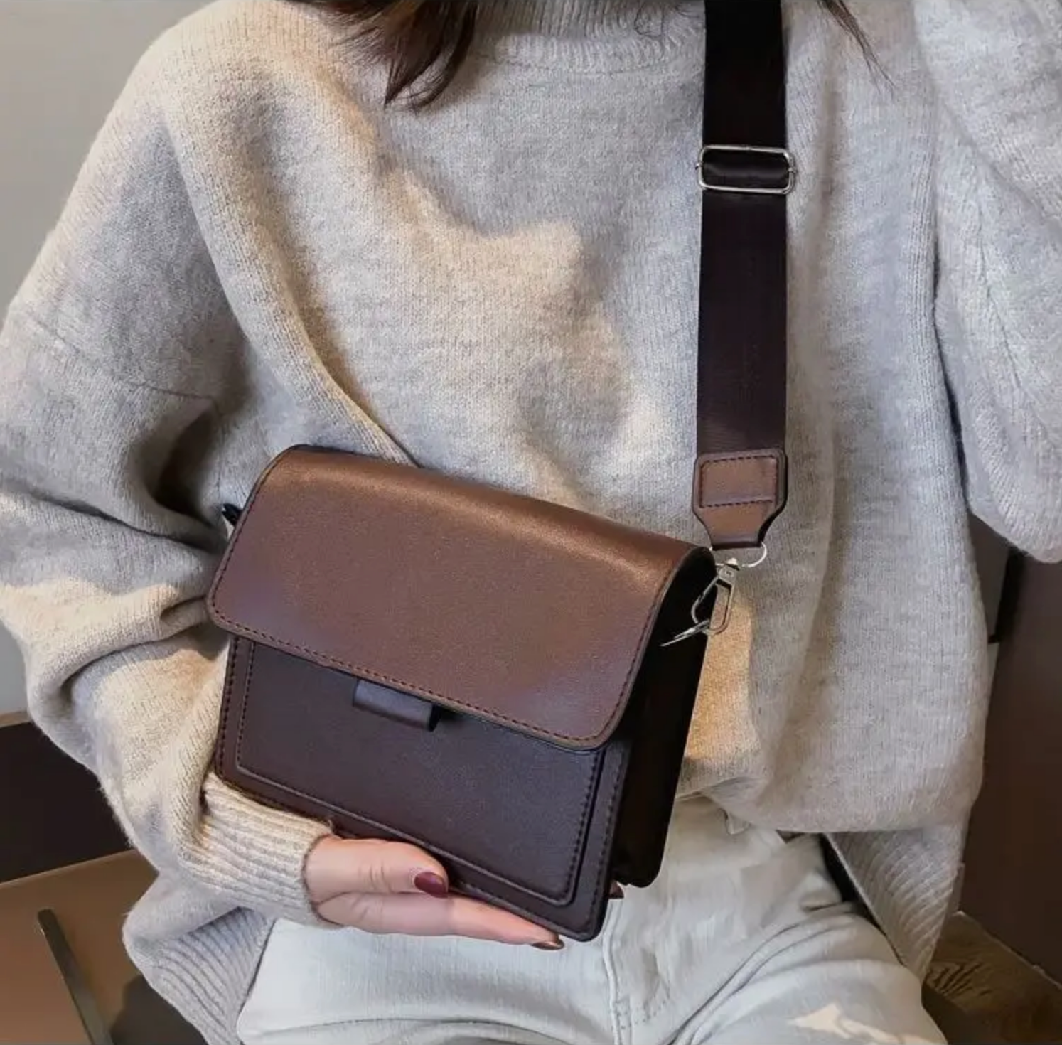 Coco Sac à Main Femme – Sac Bandoulière Élégant en Similicuir avec Design Compact & Chic