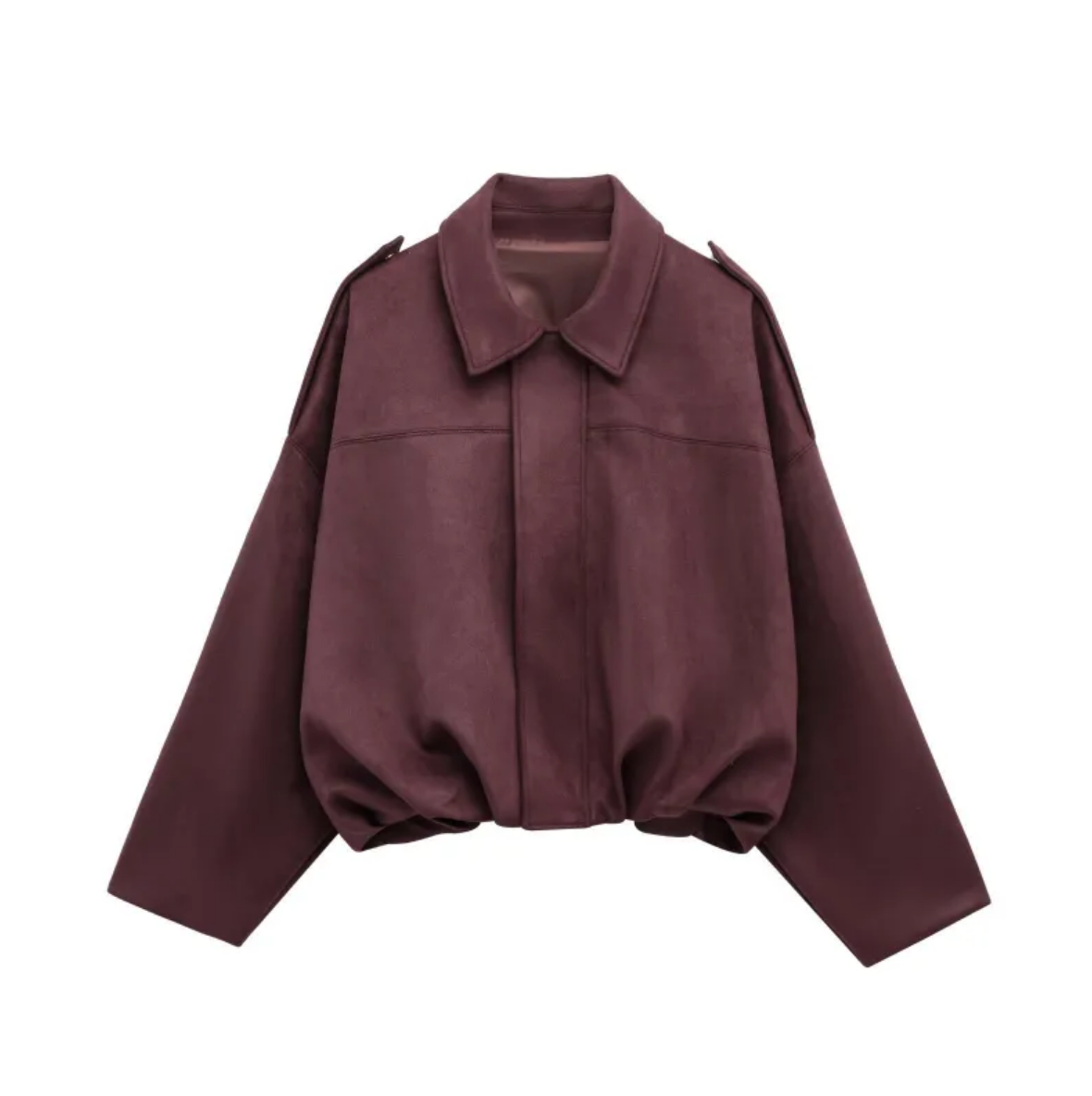 Isla Veste Femme en Daim – Blouson Oversize Élégant avec Coupe Moderne & Confort Doux