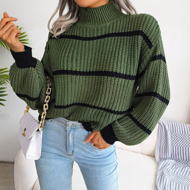 Ariyah Pull Femme – Pull à Col Montant en Maille Douce Chic & Confortable pour l’Hiver