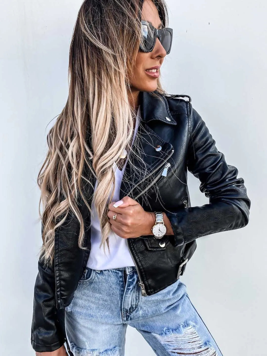 Maxine Veste Femme – Veste en Cuir Élégante & Intemporelle au Style Chic Moderne