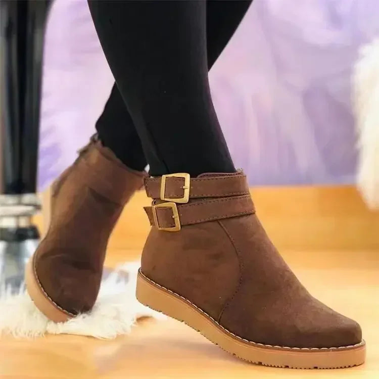 Leilani Bottes Femme Plateforme – Confort Quotidien avec Semelle Rembourrée & Zip Latéral Élégant
