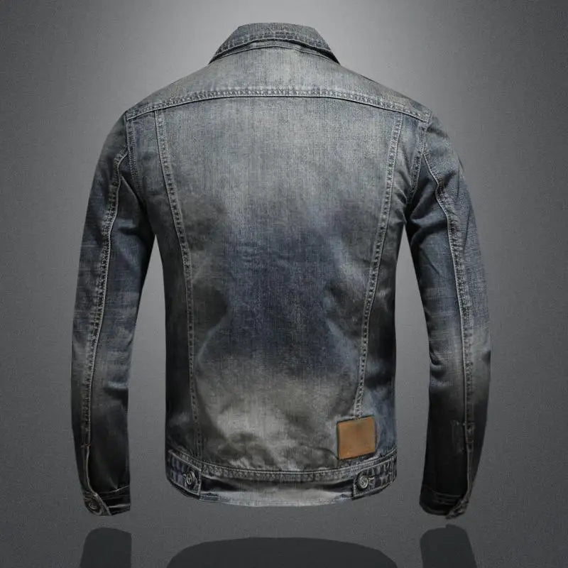 Veste Homme Zayn en Denim Rétro – Coupe Classique à Manches Longues au Style Vintage