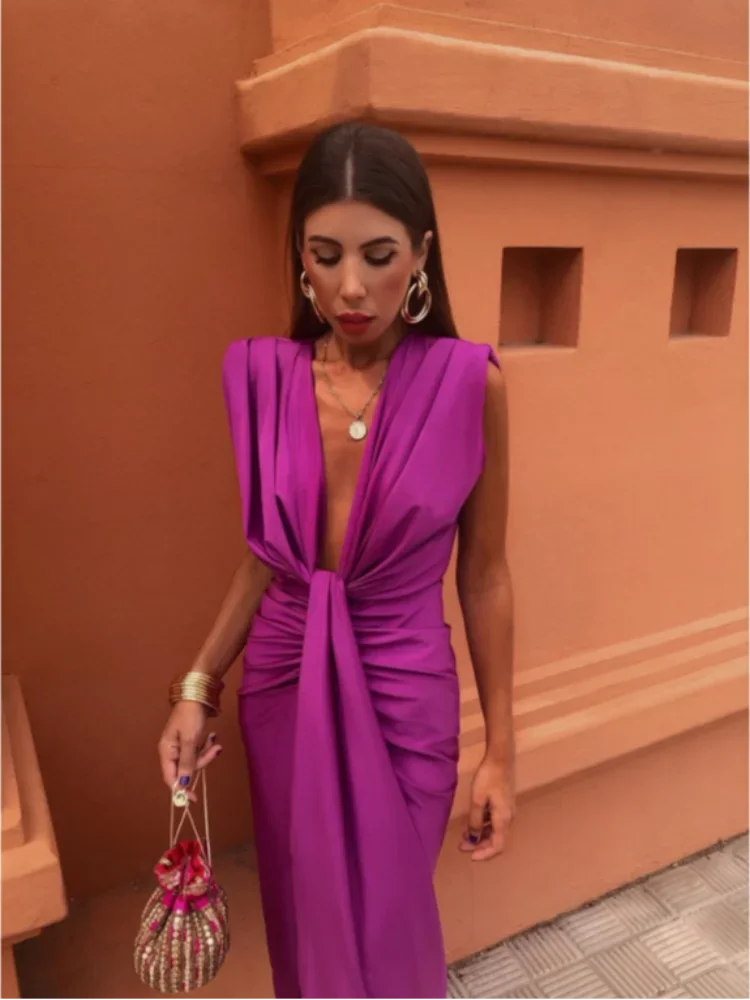 Isabella Robe Longue Femme – Élégante Robe Dos Nu pour Mariage, Soirée & Été Chic