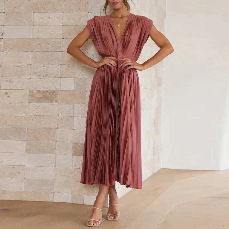 Abito plissettato da donna Denise - Eleganza senza tempo e texture sofisticata, colori multipli