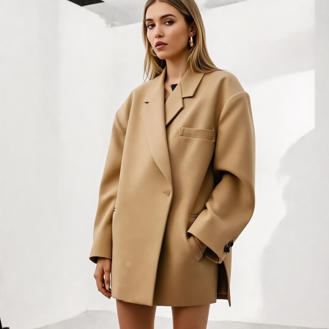 Sherry Blazer Oversize Femme – Veste Élégante à Coupe Ample avec Style Intemporel Moderne