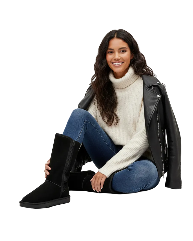 Zariah Dámské Vysoké Kozačky – Teplé Zimní Kozačky s Měkkou Podšívkou a Protiskluzovou Podešví