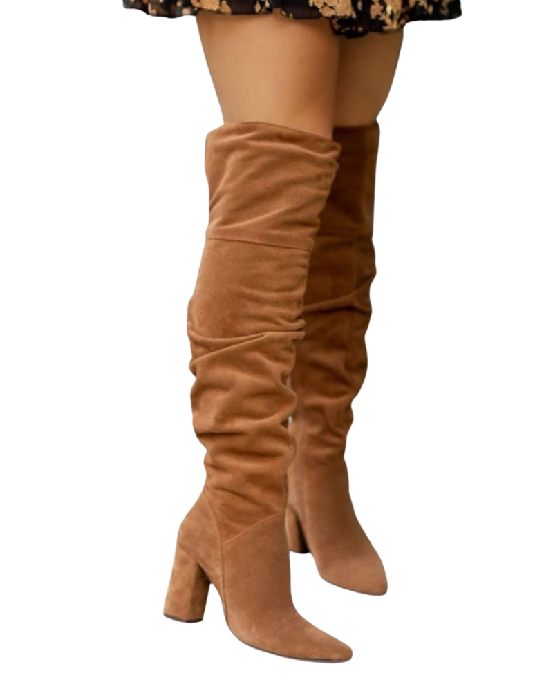 Laila Dámské Vysoké Kozačky na Podpatku – Elegantní Dlouhé Kozačky pro Elegantní Vzhledy