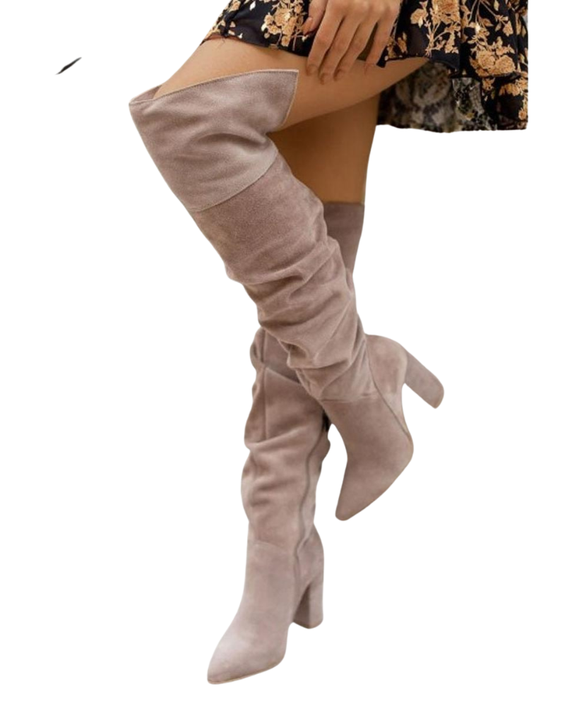 Laila Dámské Vysoké Kozačky na Podpatku – Elegantní Dlouhé Kozačky pro Elegantní Vzhledy