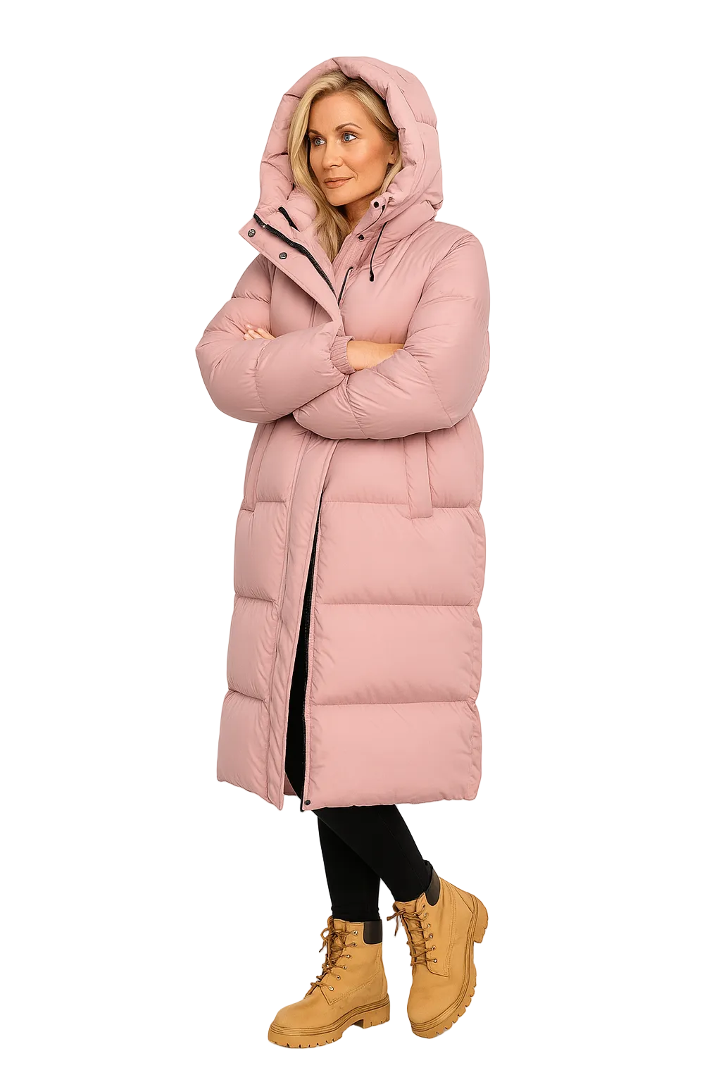 Laura Abrigo Acolchado Largo para Mujer Oversize – Chaqueta Acolchada Caliente y Cómoda de Invierno