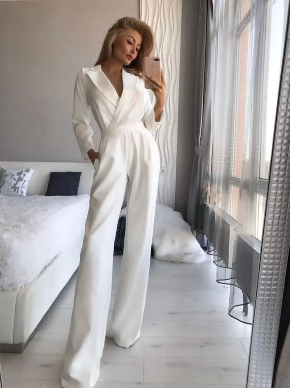 Melia Combinaison Femme – Jumpsuit Élégant Respirant avec Taille Élastique & Coupe Moderne