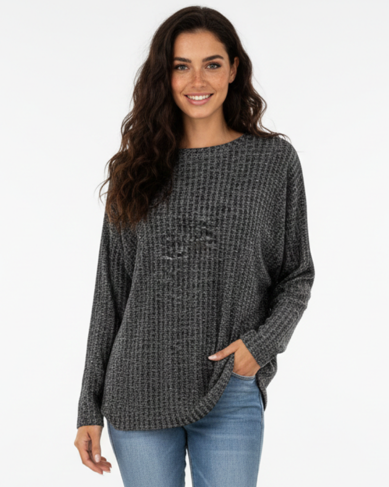 Jamily Naisten Klassinen Pitkähihainen Neulepaita – Mukava Vapaa-ajan Neule Ajattomalla Tyylillä