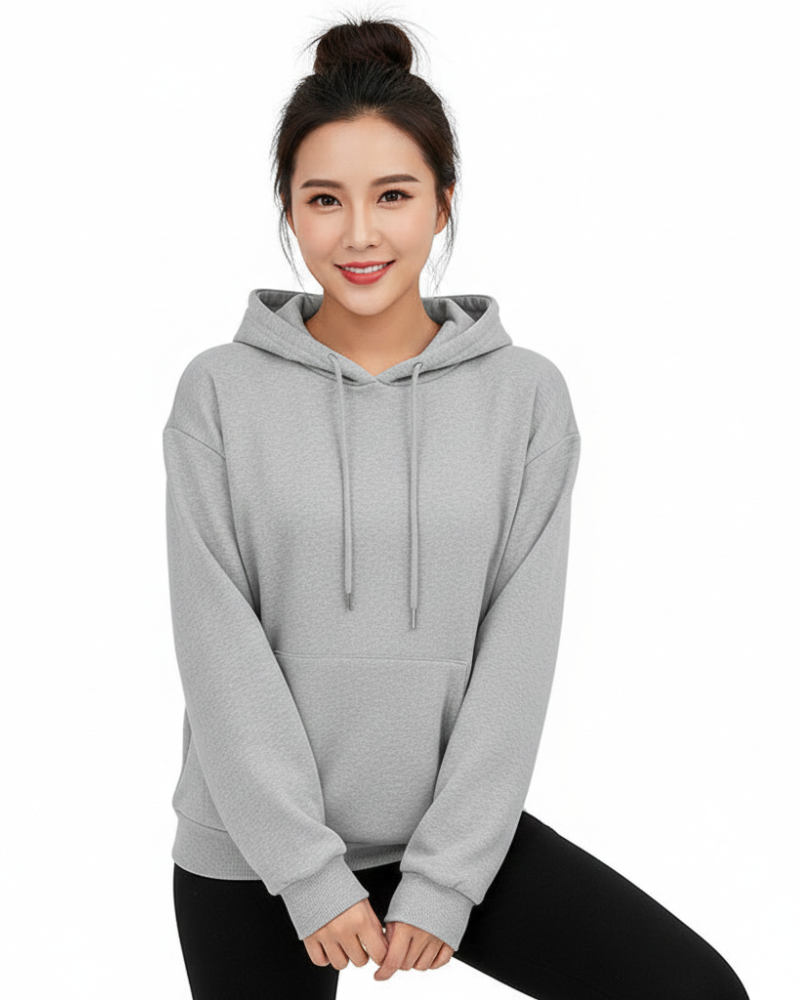 Sweatshirt com Capuz Clássica para Mulher Chloe – Camisola Confortável com Bolso Canguru