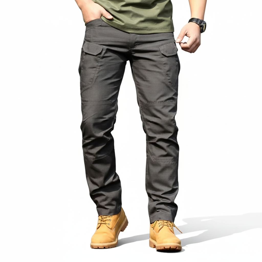 Troy Pantalone Tattico Uomo – Pantalone da Lavoro Impermeabile con Tasche Cargo e Ginocchia Rinforzate