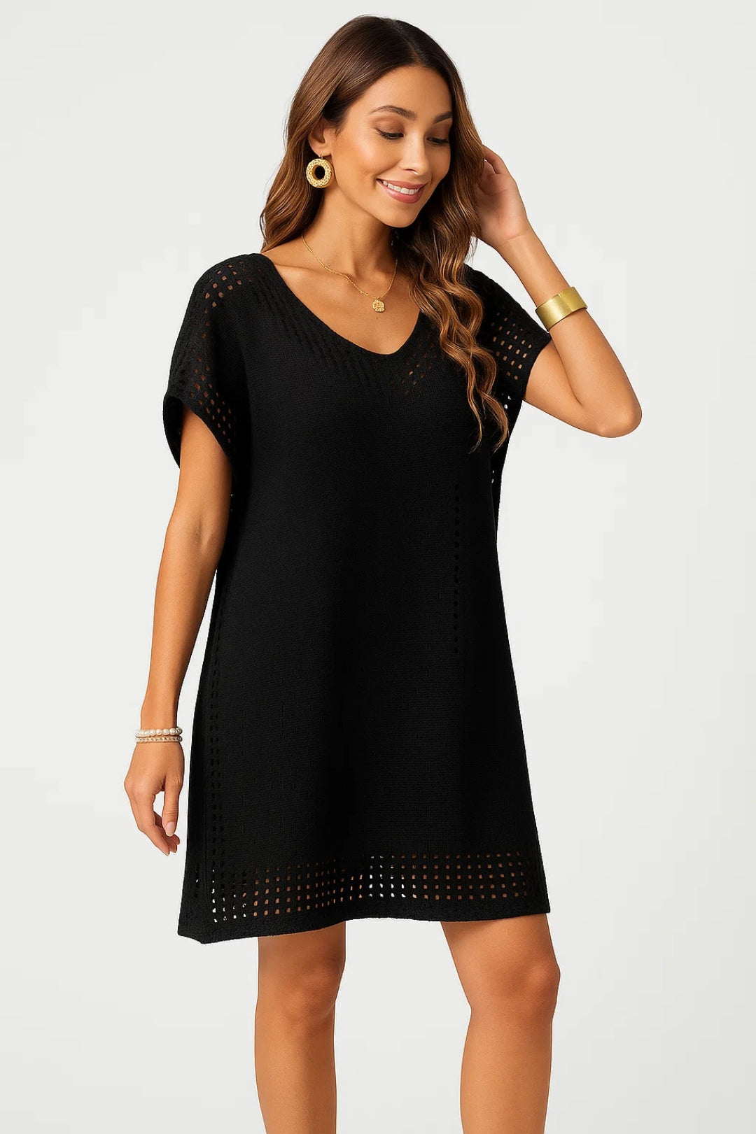 Tunica da spiaggia Laney - Design leggero traforato e stile casual