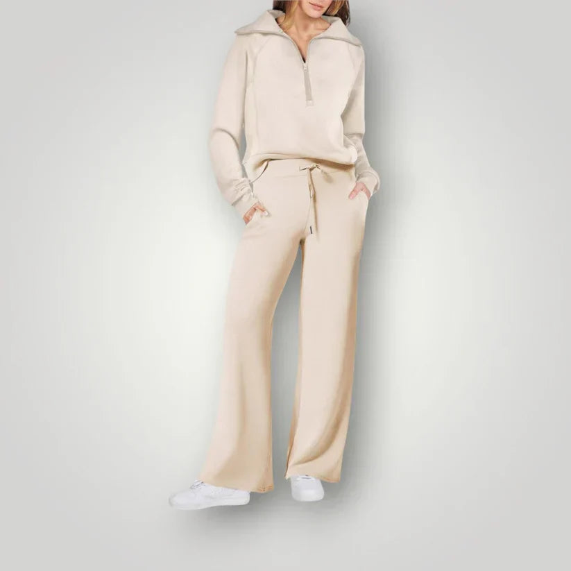 Ellie Ensemble Loungewear Femme – Ensemble Décontracté Confortable avec Coupe Élégante & Tissu Doux