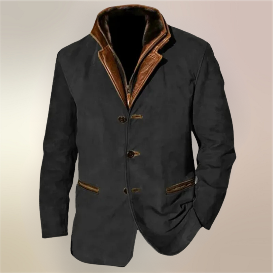 Aaron Veste Vintage Homme – Veste Classique Élégante Style Rétro & Confort Moderne