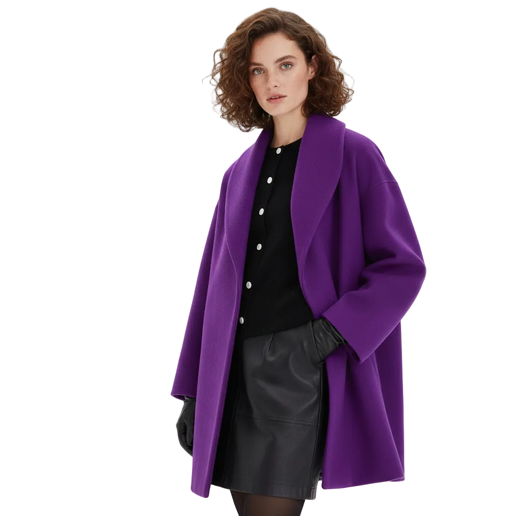 Віки Манто Оверсайз Жіноче – Довгий Елегантний Піджак з Широкими Лацканами та Вільним Кроєм