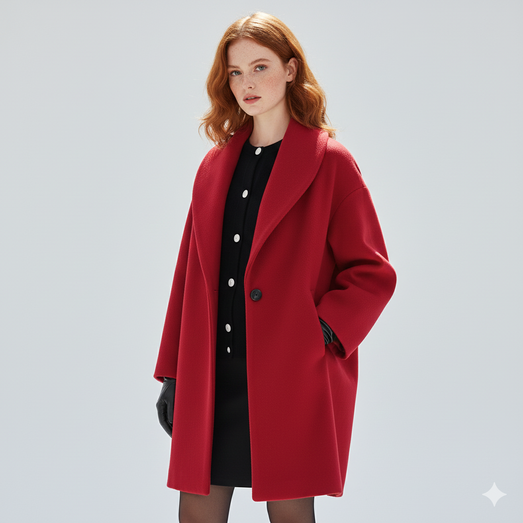 Vicky Manteau Oversize Γυναικείο – Μακρύ Κομψό Σακάκι με Φαρδιές Λαιμόκοψεις & Ροή Κοπής