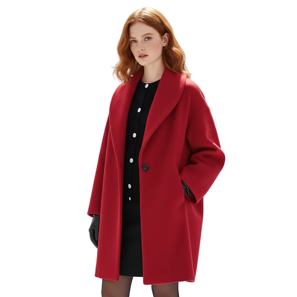 Віки Манто Оверсайз Жіноче – Довгий Елегантний Піджак з Широкими Лацканами та Вільним Кроєм