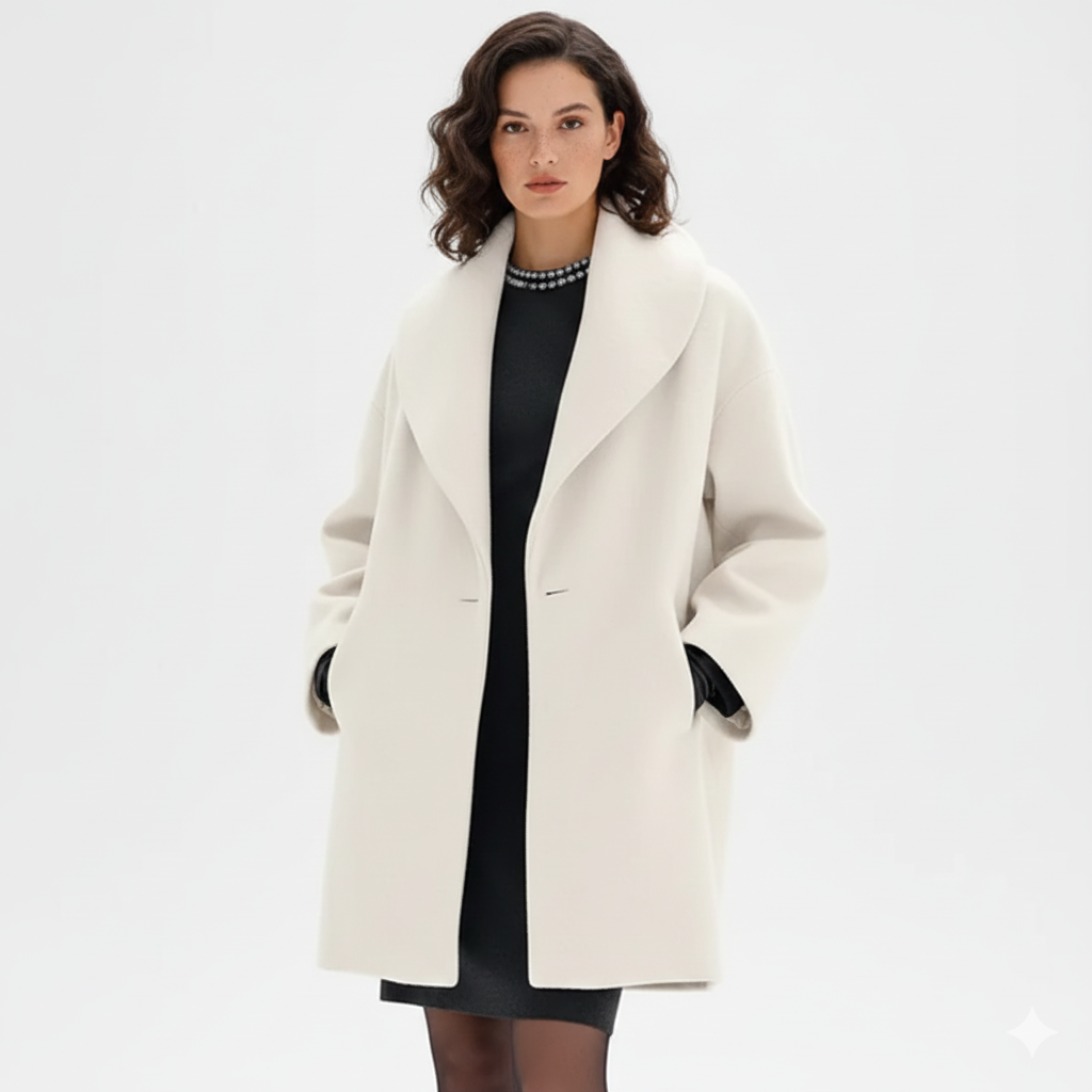 Vicky Manteau Oversize Γυναικείο – Μακρύ Κομψό Σακάκι με Φαρδιές Λαιμόκοψεις & Ροή Κοπής