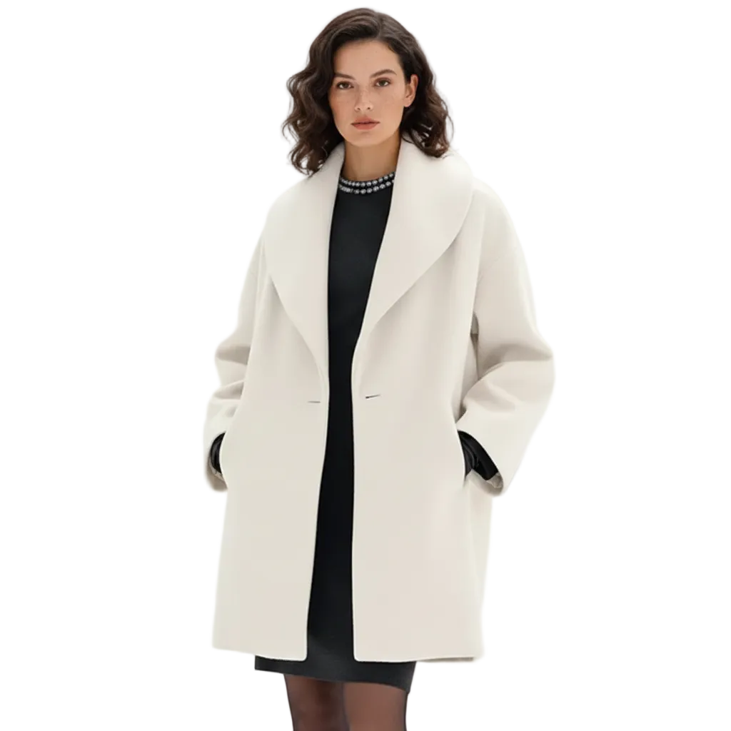 Віки Манто Оверсайз Жіноче – Довгий Елегантний Піджак з Широкими Лацканами та Вільним Кроєм