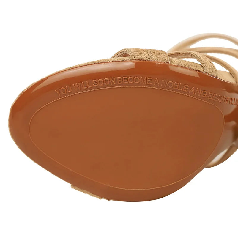 Natalie Dámske Sandále na Opätku – Elegantné Gladiátorské Podpätky s Otvorenou Špičkou a Moderným Štýlom