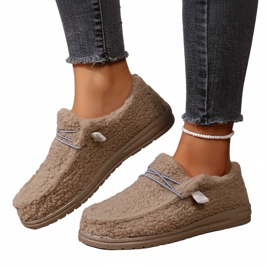 Wendy Chaussons Teddy Femme – Slippers Chauds et Doux pour Intérieur & Extérieur