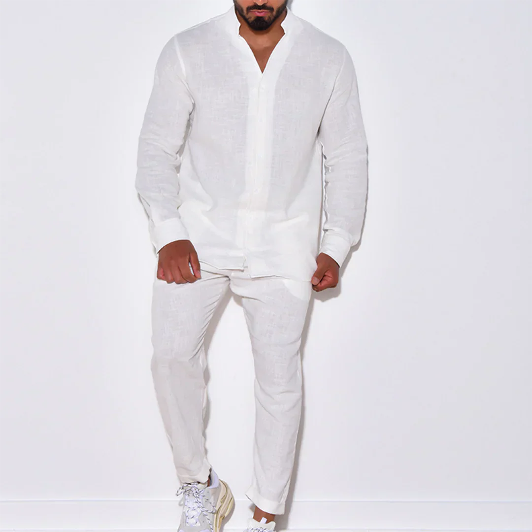 Completo estivo da uomo James - Completo leggero e traspirante con maniche lunghe e vestibilità comoda