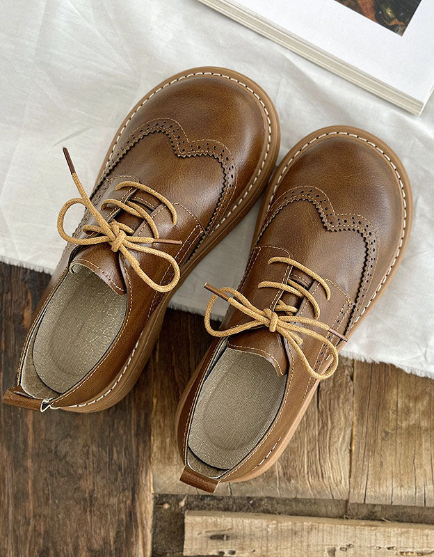 Liza Chaussures Femme – Oxford Style Richelieu Élégantes avec Détails Brogue & Confort