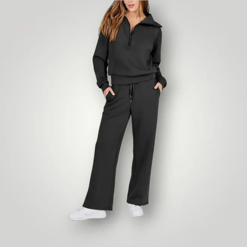 Ellie Ensemble Loungewear Femme – Ensemble Décontracté Confortable avec Coupe Élégante & Tissu Doux