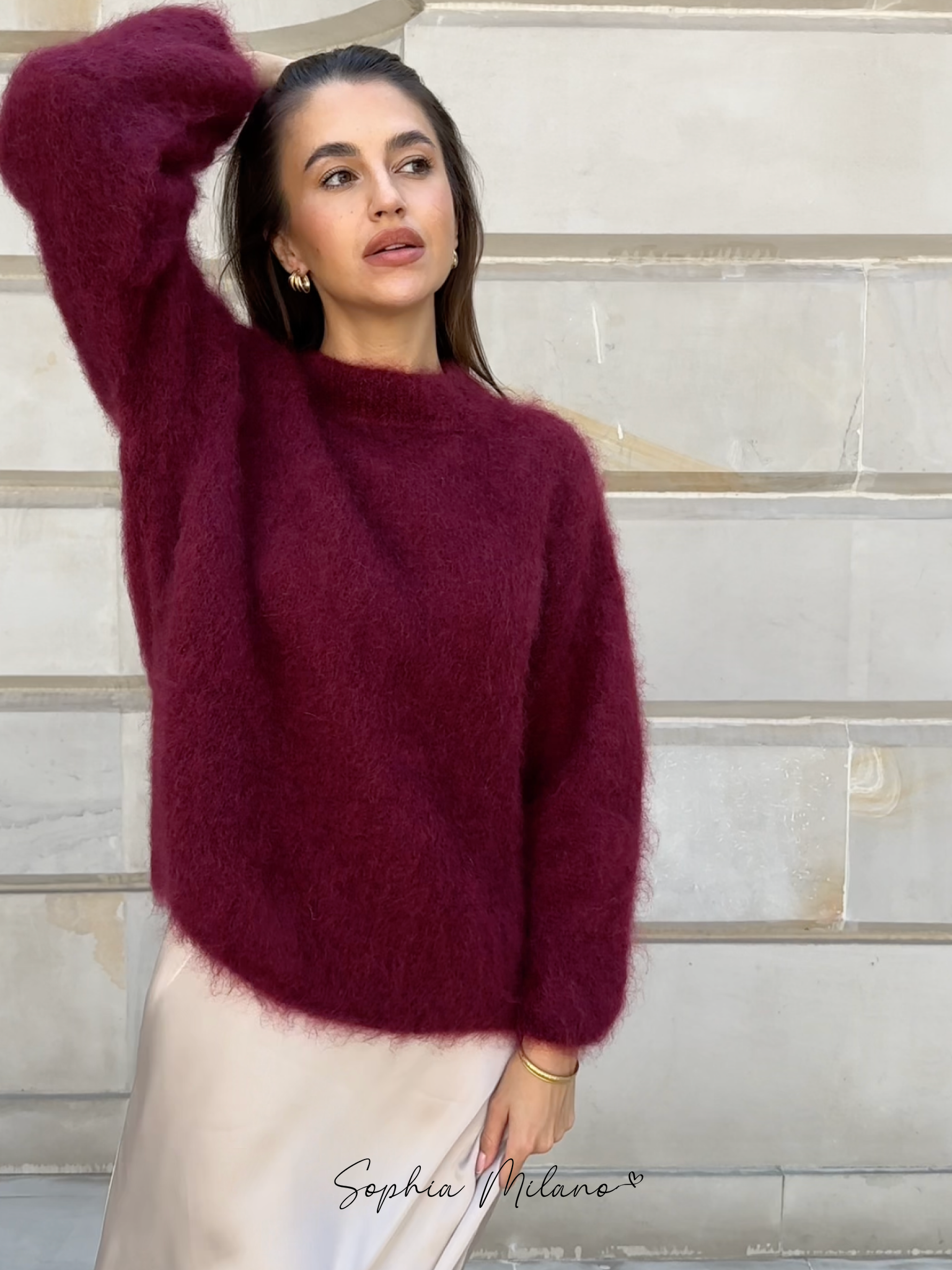 Aurora Pull Femme Luxe en Mohair – Oversize, Doux et Élégant pour Toutes Occasions