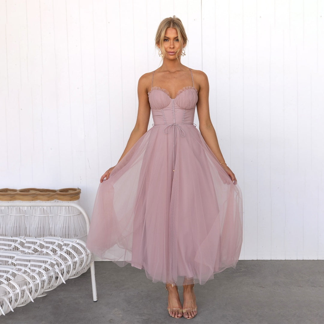 Abito midi da donna Solana - Tessuto aderente ed elegante e traspirante per eventi