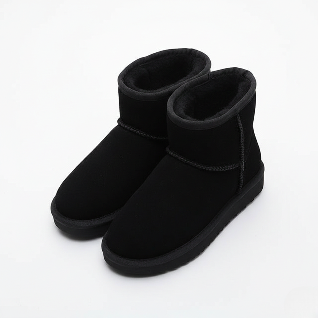 Zafira Ghete pentru femei căptușite cu polar – cizme scurte confortabile cu efect de piele întoarsă