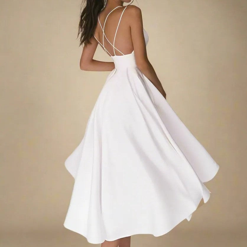Abito da donna Kourtney - Eleganza estiva con scollo a V e spalline sottili