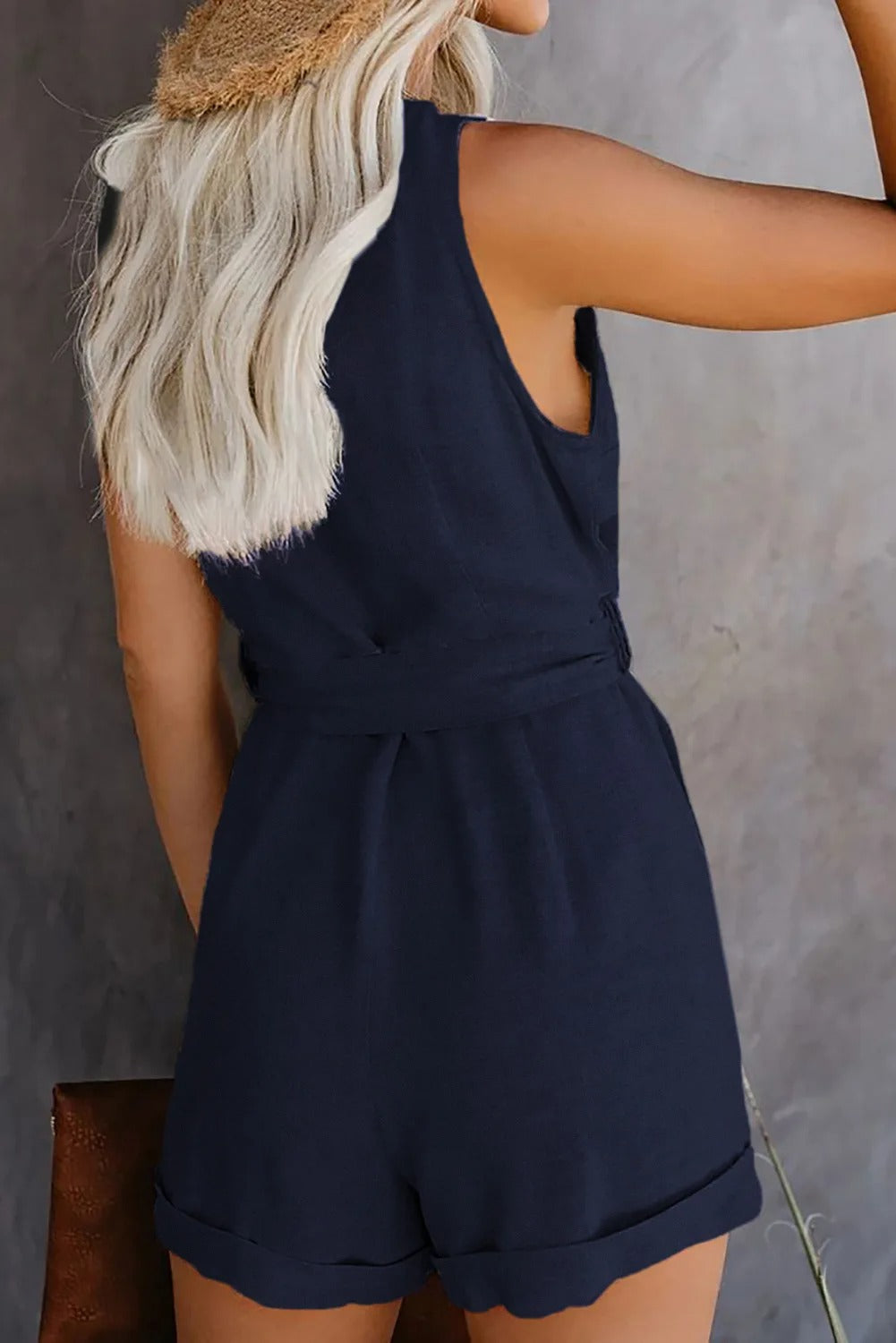 Nina Combishort Femme Chic – Combinaison Courte Élégante avec Poches et Coupe Confortable