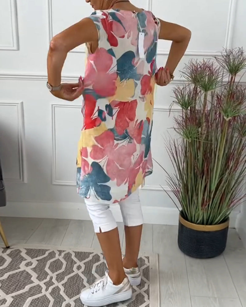 Tunique Femme Wilma – Long Haut Aéré à Imprimé Fleuri, Coupe Ample & Look Féminin