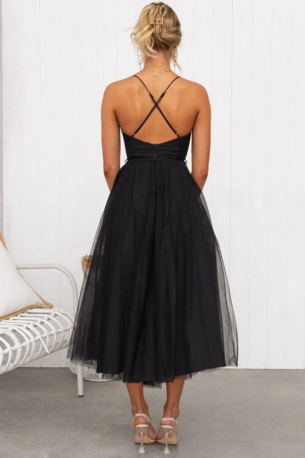 Ariana Robe Maxi Femme – Élégante Robe Longue d’Été sans Manches avec Encolure Ronde