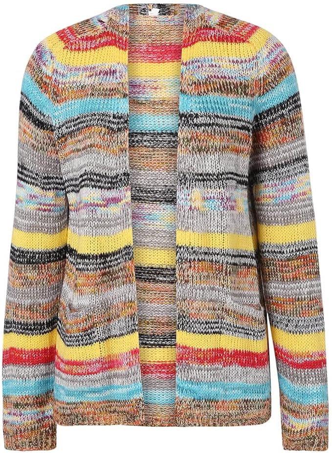 Catherine Veste Femme à Rayures Colorées – Légère, Stylée et Décontractée à Manches Longues