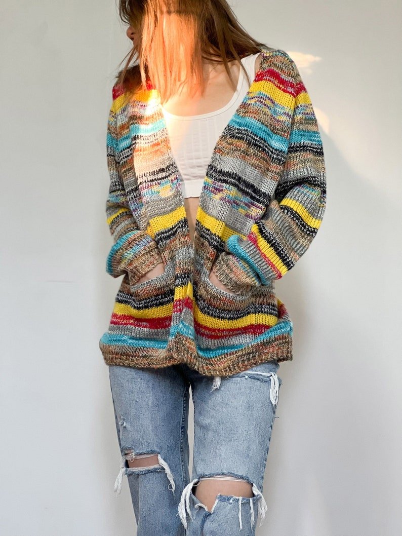 Catherine Veste Femme à Rayures Colorées – Légère, Stylée et Décontractée à Manches Longues