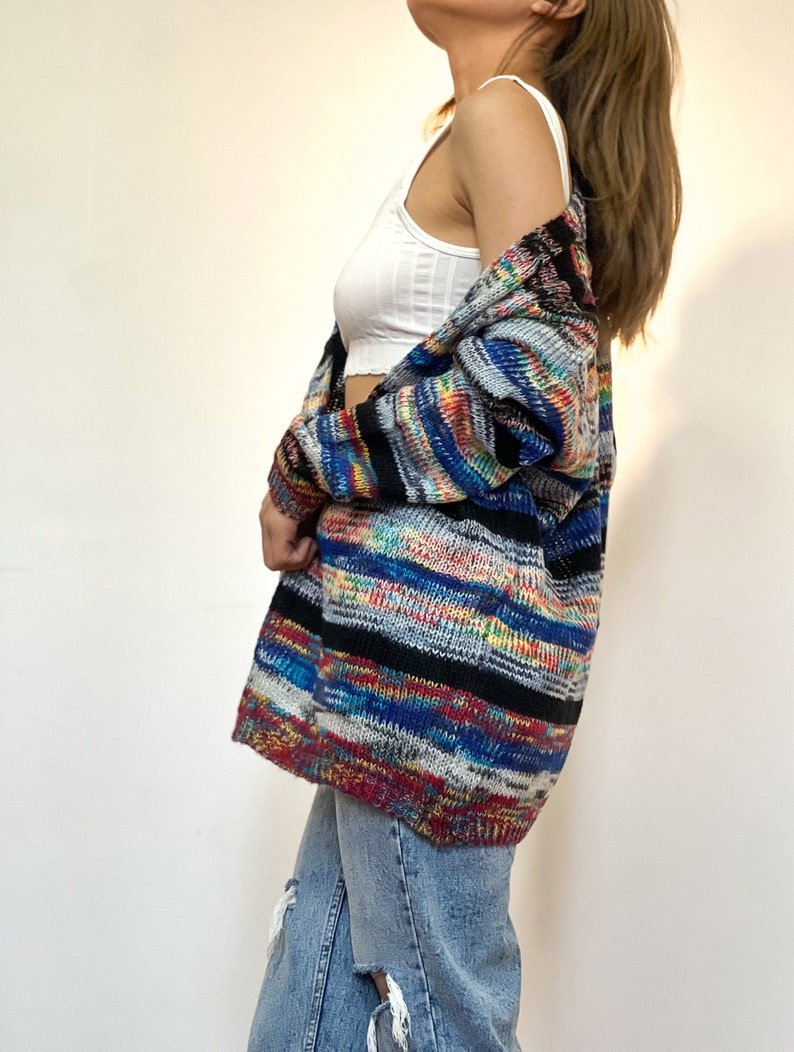 Catherine Veste Femme à Rayures Colorées – Légère, Stylée et Décontractée à Manches Longues