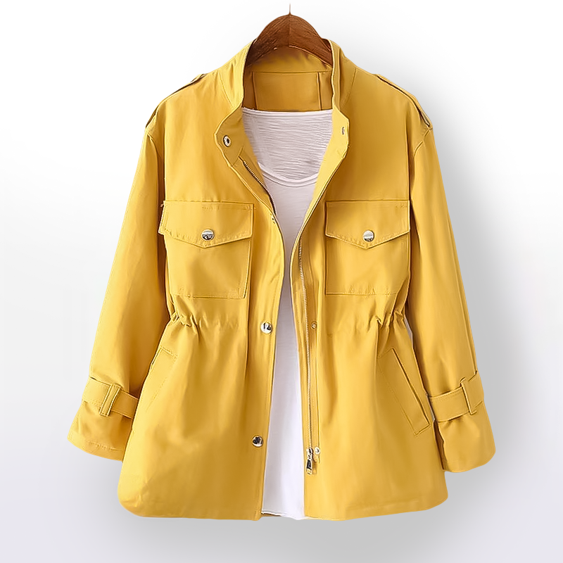 Cappotto impermeabile in cotone cerato da donna Julie - Cappotto impermeabile elegante e leggero per la mezza stagione