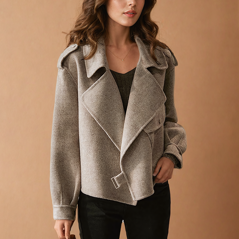 Lydia Veste Femme en Laine – Coupe Relaxée, Style Moderne & Confort Doux Respirant