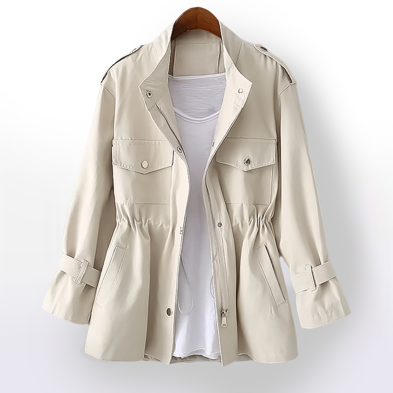 Cappotto impermeabile in cotone cerato da donna Julie - Cappotto impermeabile elegante e leggero per la mezza stagione