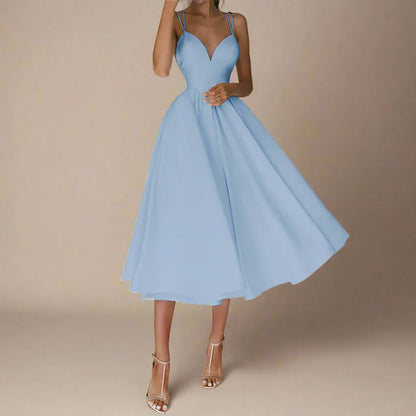 Abito da donna Kourtney - Eleganza estiva con scollo a V e spalline sottili