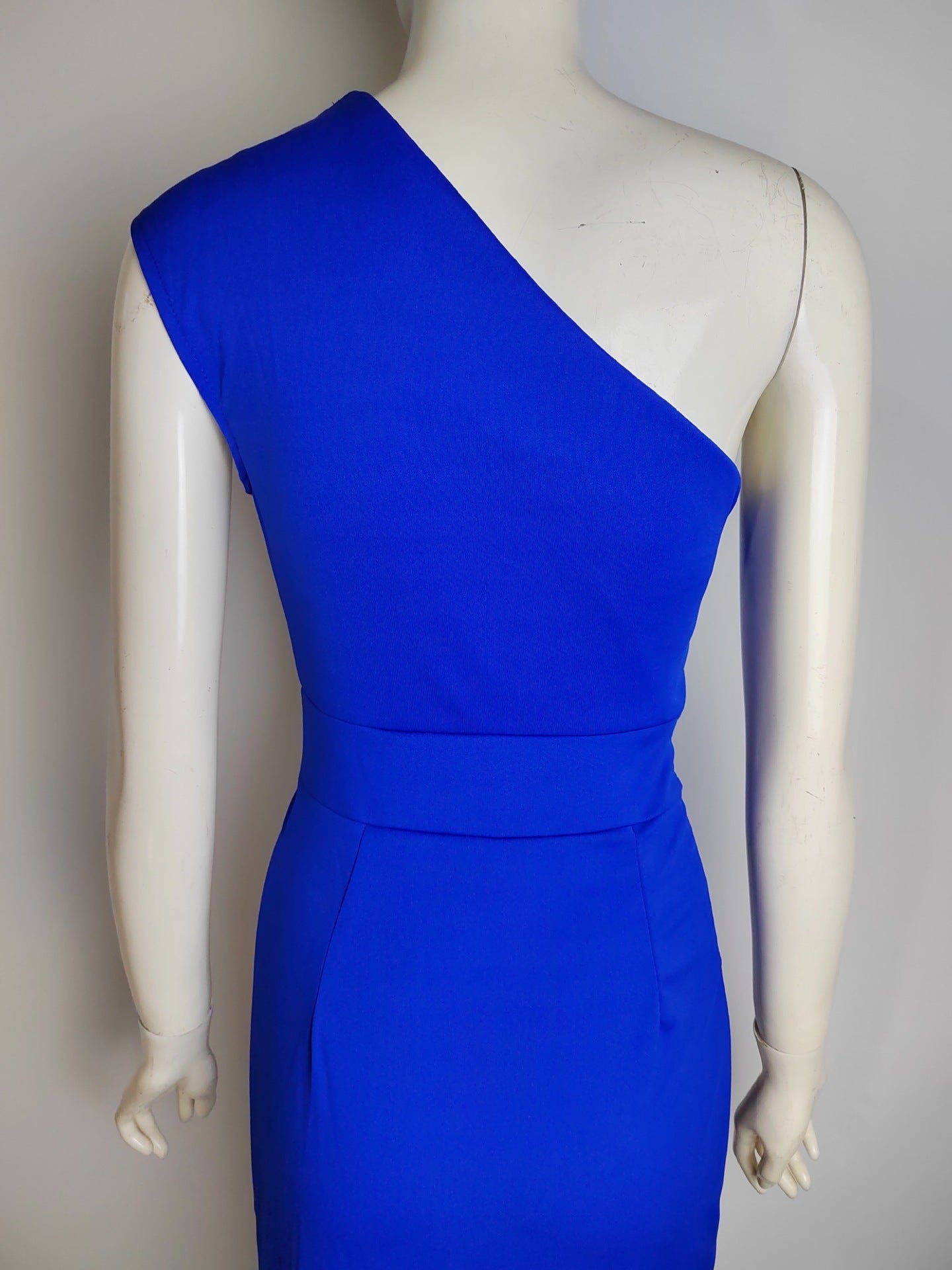 Abito da sera da donna Clarissa - Monospalla, scollo asimmetrico, spacco alto - Abito elegante e aderente per eventi formali