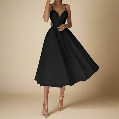 Abito da donna Kourtney - Eleganza estiva con scollo a V e spalline sottili