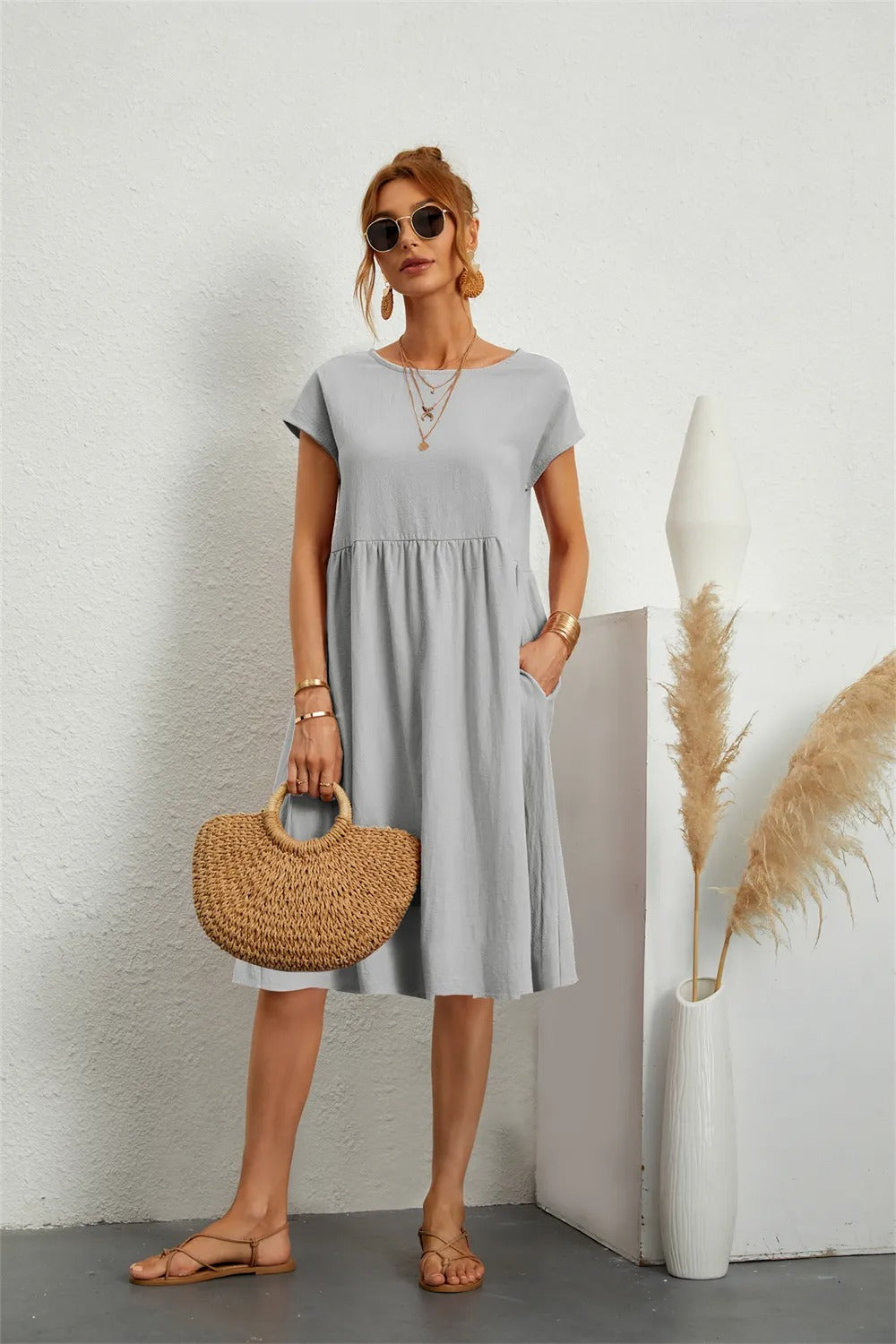 Elegante abito lungo da donna: design maxi senza tempo con vestibilità aderente e finitura di lusso